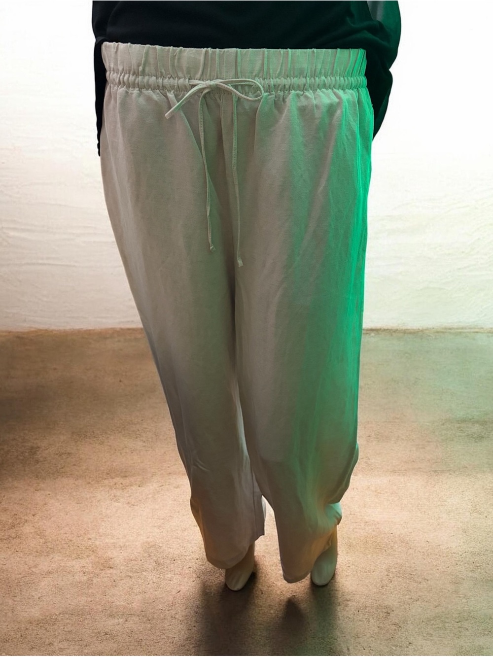 Women’s Casual Drawstring Pants in Beige